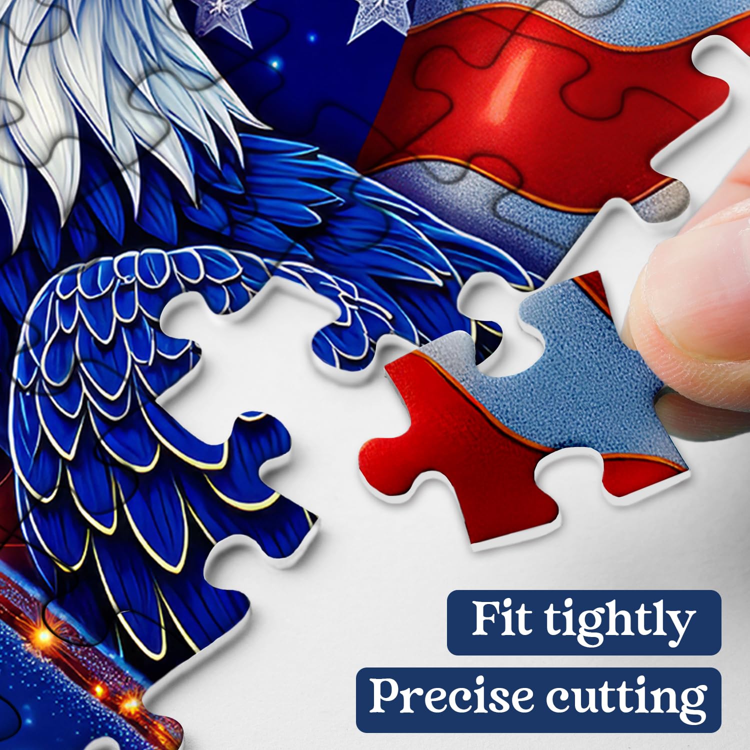 PPuzzling United States bird on blue background puzzle for a calm evening project
