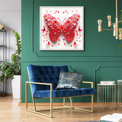 PPuzzling Valentine Butterfly Puzzle assembled size ready for wall art