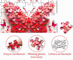 PPuzzling Valentine Butterfly Puzzle colorful butterflies form vivid love scene