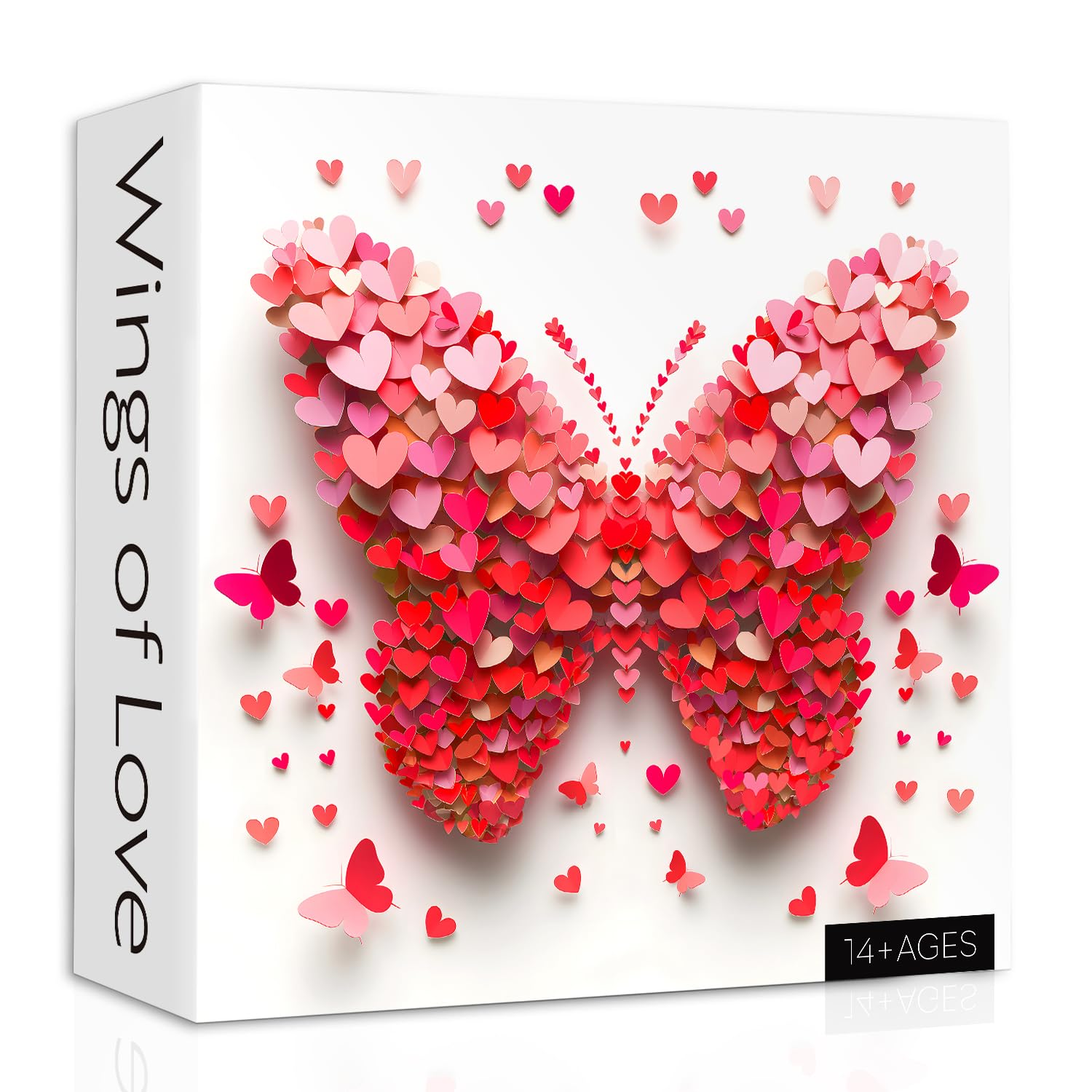 PPuzzling Valentine Butterfly Puzzle front view with vivid colors for immersive solving