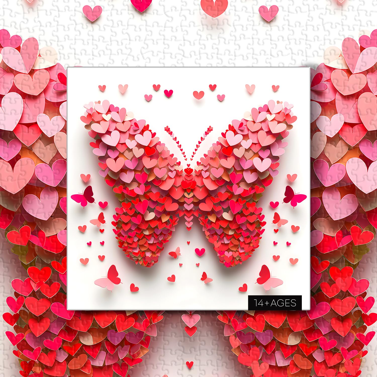 PPuzzling Valentine Butterfly Puzzle includes poster for reference