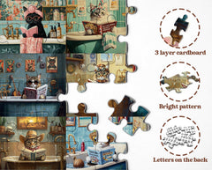PPuzzling puzzle uses thick cardboard and precise cuts for satisfying piece fit.