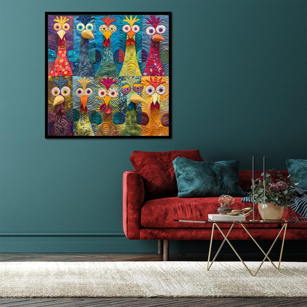 PPuzzling Vibrant wall-art display idea for bright living spaces