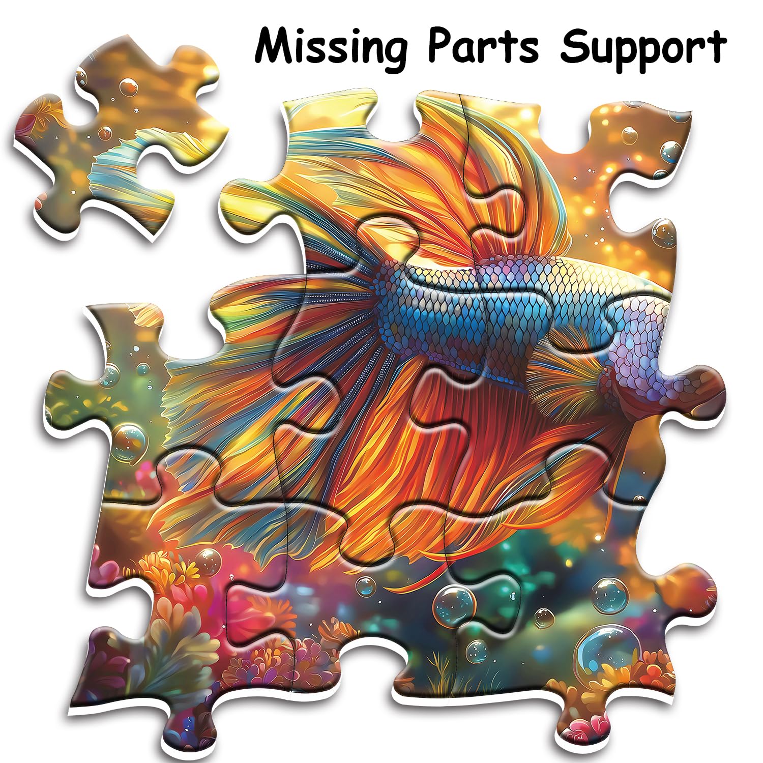 PPuzzling Wall Art Decor turns completed puzzle into marine-inspired room decor.