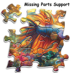 PPuzzling Wall Art Decor turns completed puzzle into marine-inspired room decor.