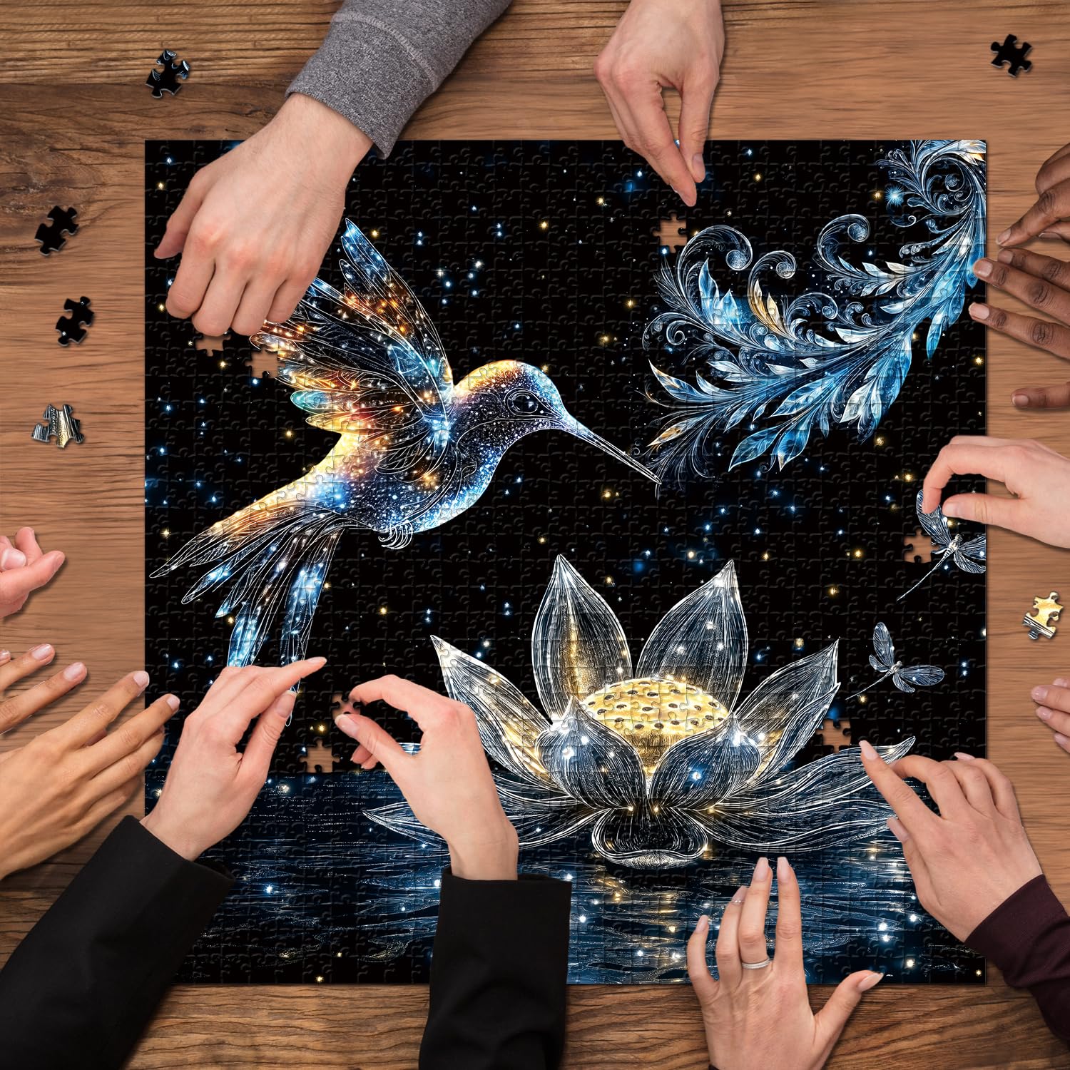 PPuzzling wall-art-ready-puzzle enhances decor as a nature-inspired centerpiece