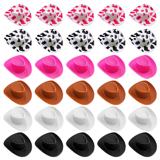PPXMEEUDC mini western cowboy hats in assorted colors for party décor and dress-up play