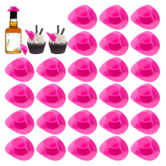 PPXMEEUDC pink mini cowboy hat for doll dress-up and party décor.