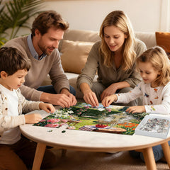 PQIKTUV garden puzzle picnic decor enhances table-side ambiance during game nights.