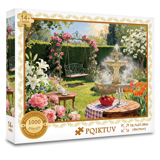 PQIKTUV garden puzzle sunlit courtyard for relaxing evenings and stylish wall decor.