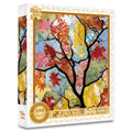 PQIKTUV jigsaw 1000 pieces on table with vibrant colors for focused puzzle time