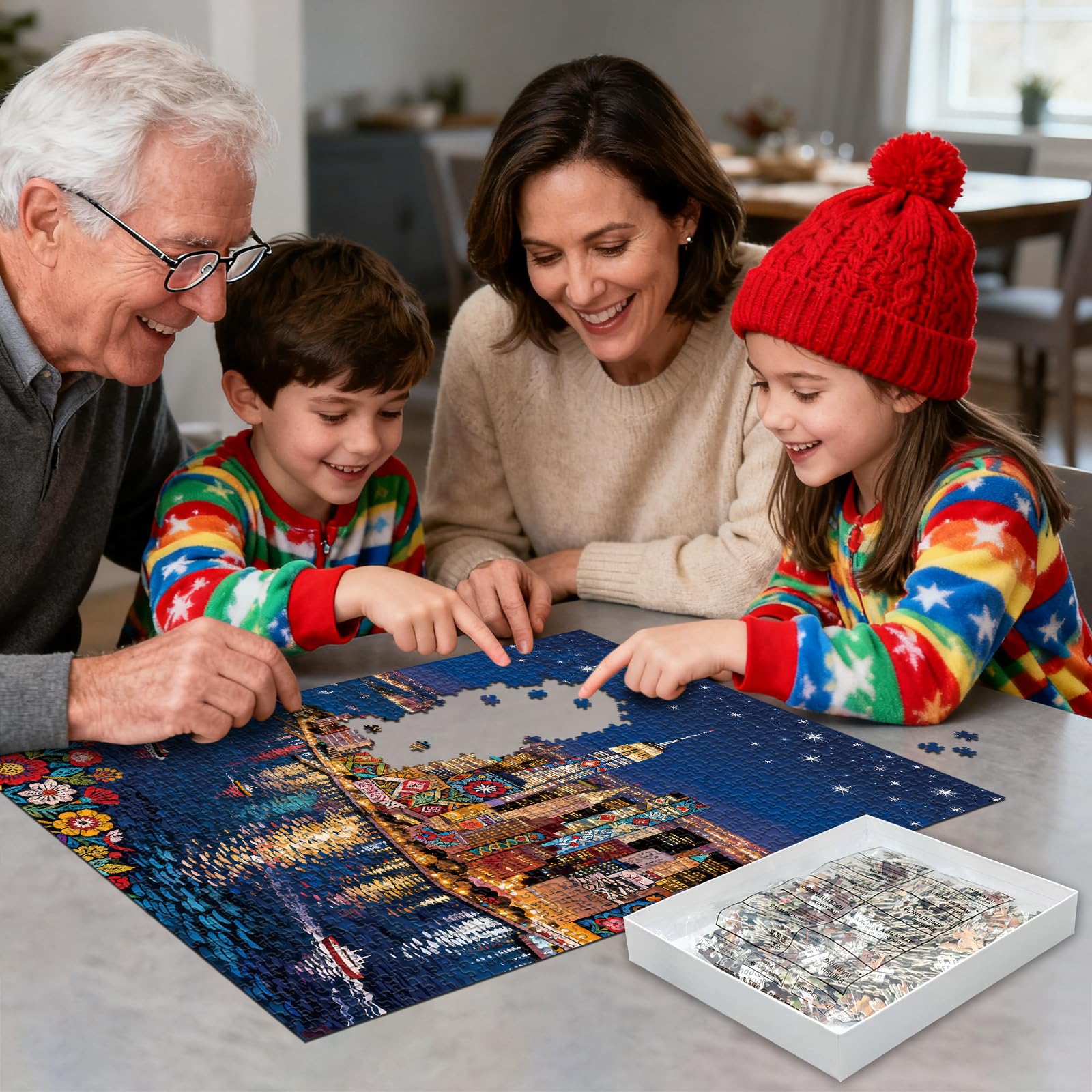 PQIKTUV puzzle includes a dust-proof storage bag for safe preservation.