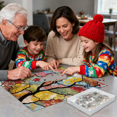 PQIKTUV puzzle poster reference included to guide completion and layout