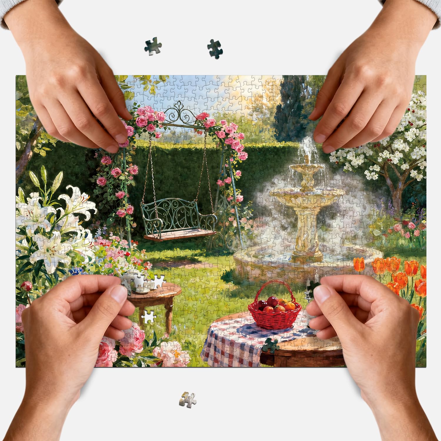 PQIKTUV puzzle includes reference poster to guide assembly.