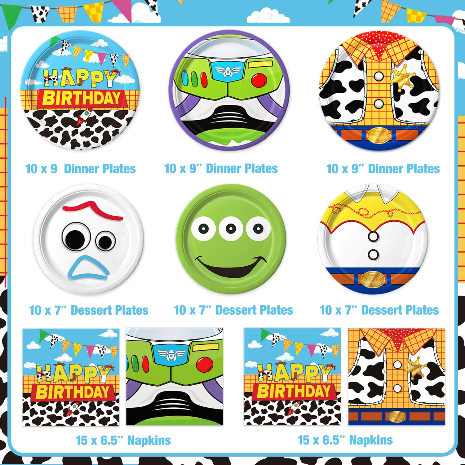 Practice Star cartoon 7-inch dessert plates for easy dessert service