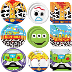 Practice Star cartoon 9-inch dinner plates for lively kids' party dining