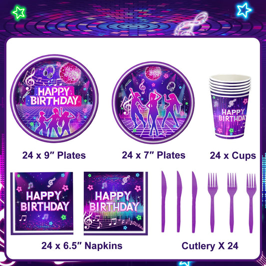 Practice Star 7-inch dessert plates brighten the dessert table and speed post-party cleanup