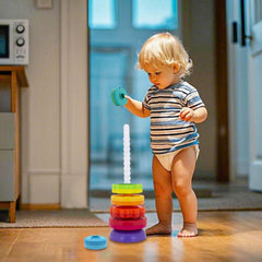 PracticeJQDEN toy enhances fine motor skills and hand-eye coordination through stacking play.