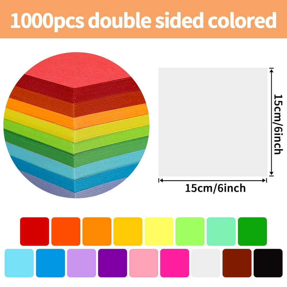 Praisebank white origami paper double-sided color sheets for vibrant folding options