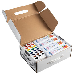 Prang master pack oval pan watercolors with eight colors for bright washes