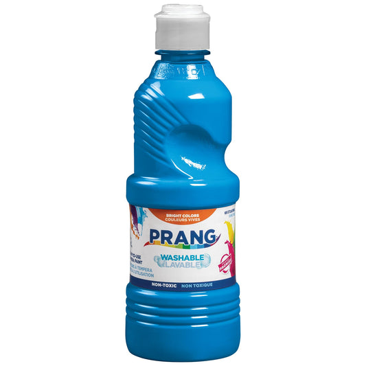 Prang Washable Tempera Turquoise bottle with easy pour for classroom art.