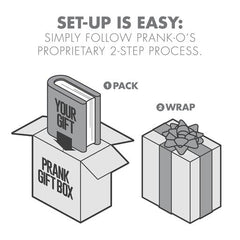 Flat-pack assembly of Carbecue prank box for easy shipping and setup.