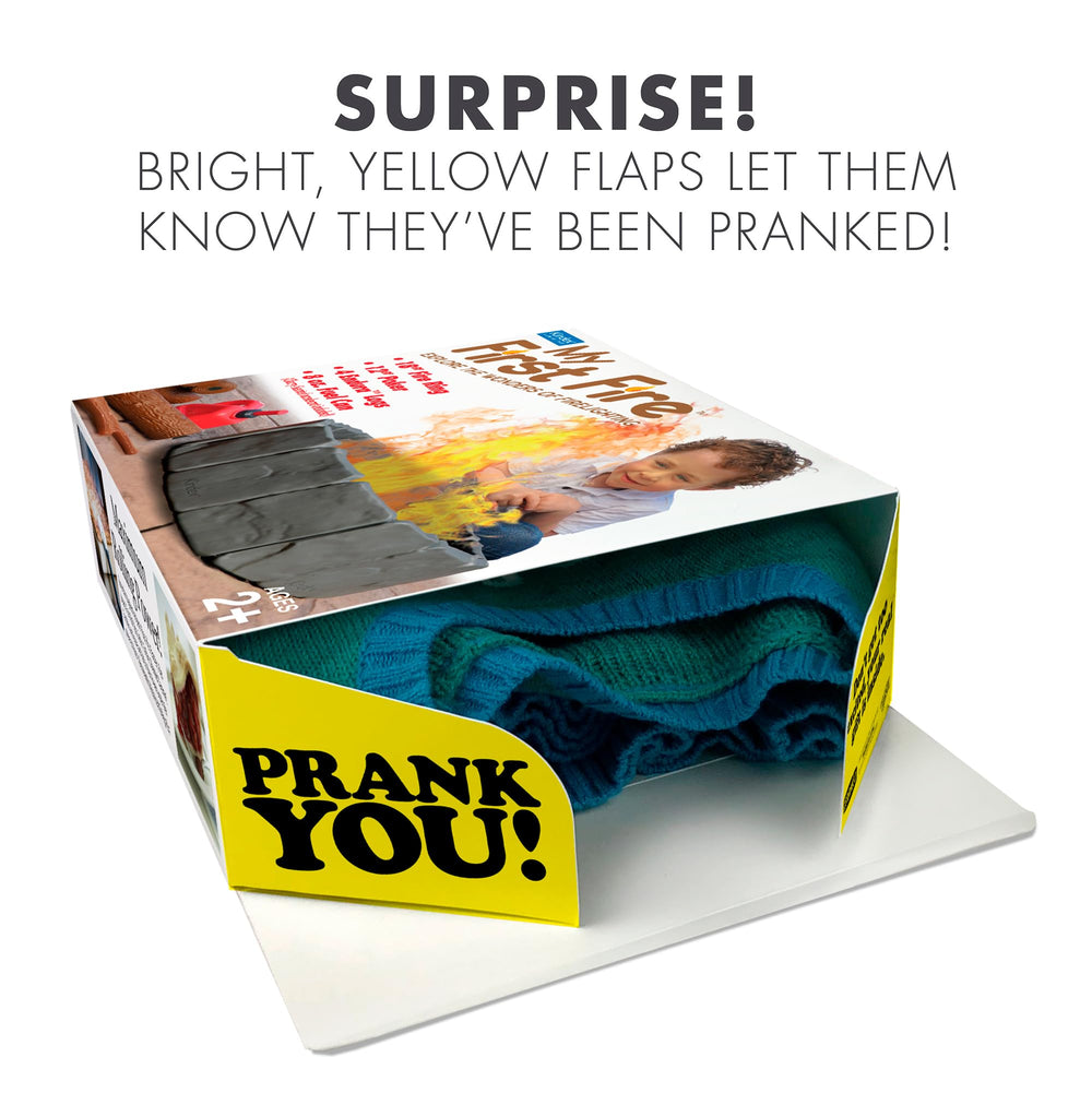 Prank-O My First Fire gag gift box invites laughter at gatherings