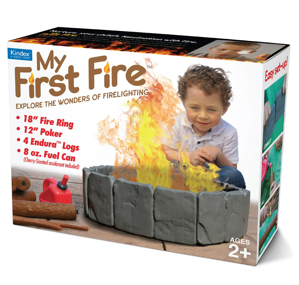 Prank-O My First Fire box front view shows realistic gag design for parties
