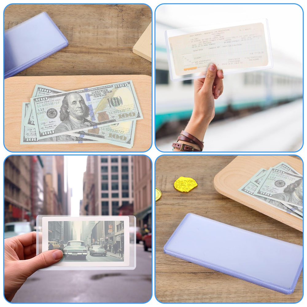 Prasacco transparent bill sleeves help you showcase and safeguard banknotes attractively