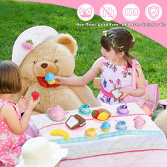 PRE-WORLD silicone tea set carrying bag enables portable tea parties