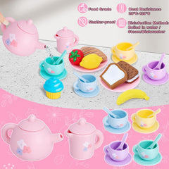 PRE-WORLD silicone tea set cookie basket promotes snack-time role play