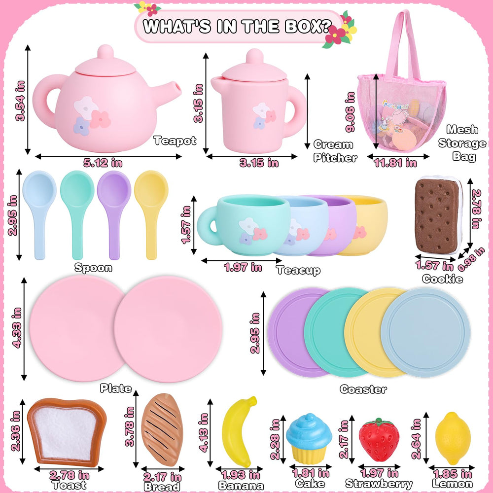 PRE-WORLD silicone tea set dessert plate with cake sparks creative tea party scenes