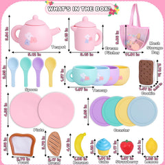 PRE-WORLD silicone tea set dessert plate with cake sparks creative tea party scenes