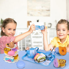 PRE-WORLD Tea Party tiered cake stand enhances the pretend tea time display