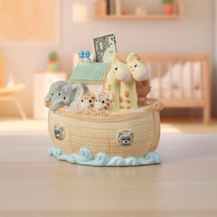 Precious Moments Noah's Ark nursery decor set complements matching pieces