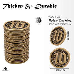 Prefdo bronze coin with 2 mm thickness and 2 cm diameter for immersive currency.