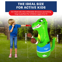 Preferred Toys base-filled stability supports energetic punches during play
