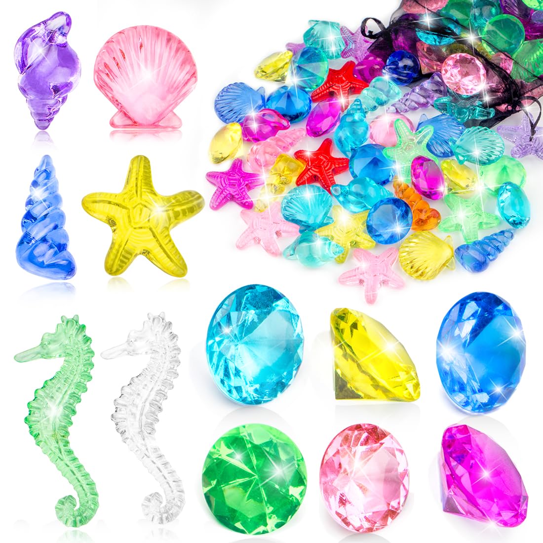 Prehalpty Diving Gems pool gems for vivid underwater visibility during play