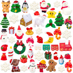 Prehalpty miniature Christmas figurines snowflakes for crafting and festive displays.