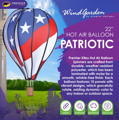 Premier Kites patriotic 22-inch spinner with stars and stripes design.