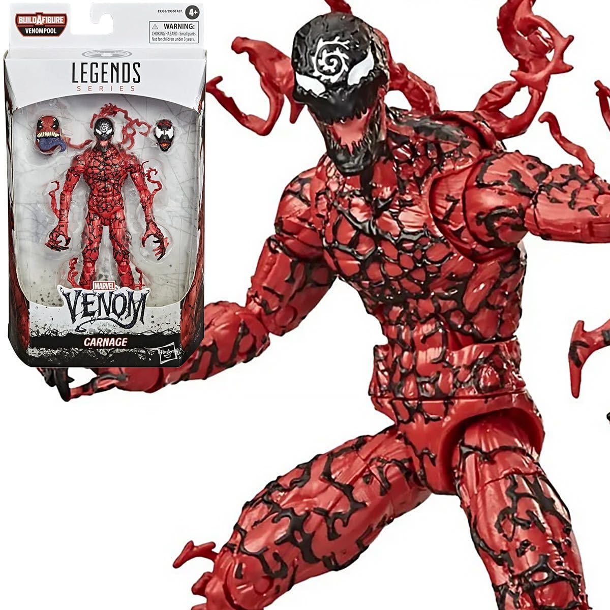 Premium articulation on Venom Carnage enables flexible action poses.