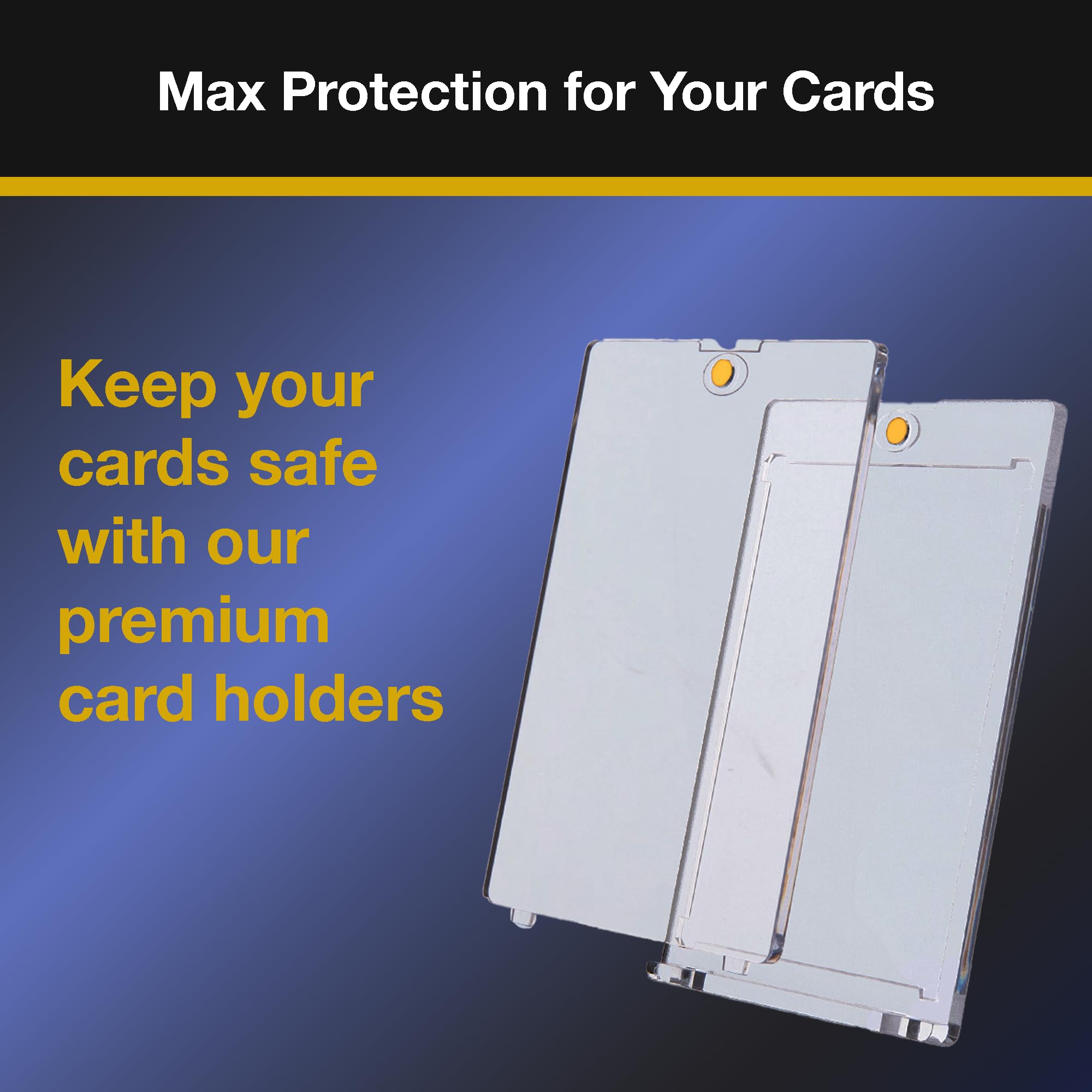 Premium Cache magnetic card holders 35pt with one-touch closure for easy insertion.
