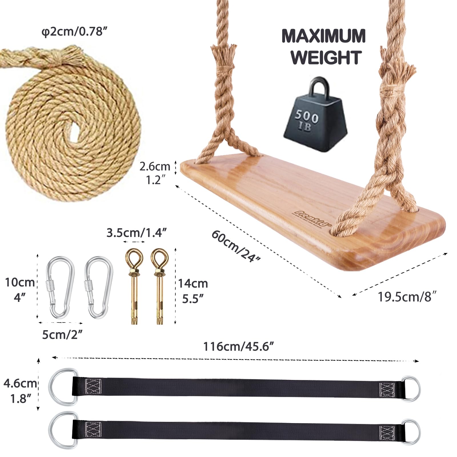 Premkid extra 40-inch straps shown for versatile suspension setups.