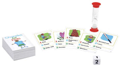 Children act out clues in a lively game, boosting family fun and active participation.
