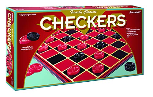 Pressman checkers in play showing two-player fun and teaching moments.