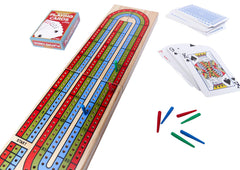 Pressman cribbage board with built-in peg storage compartment