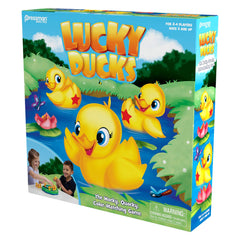 Pressman Lucky Ducks game in action for family game night