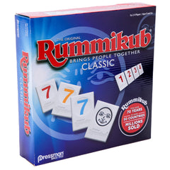Pressman Rummikub players around the table planning moves