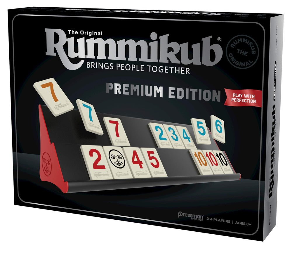 Pressman Rummikub Premium Edition suits 2-4 players, ages 8 and up.