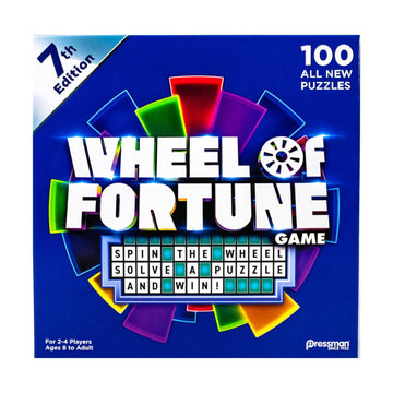 Pressman Wheel of Fortune 7th Edition puzzle board for family game night.
